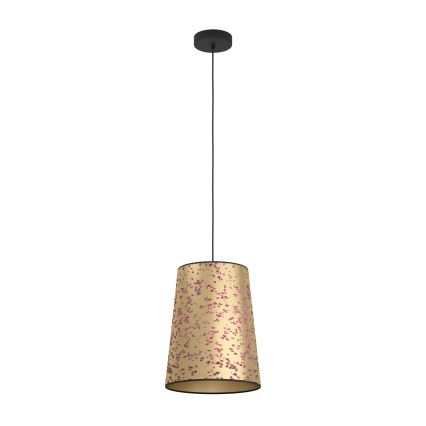 Eglo - Lámpara colgante 1xE27/25W/230V dorado/rosa