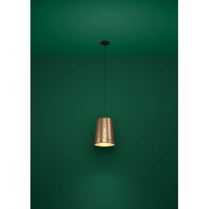 Eglo - Lámpara colgante 1xE27/25W/230V dorado/rosa