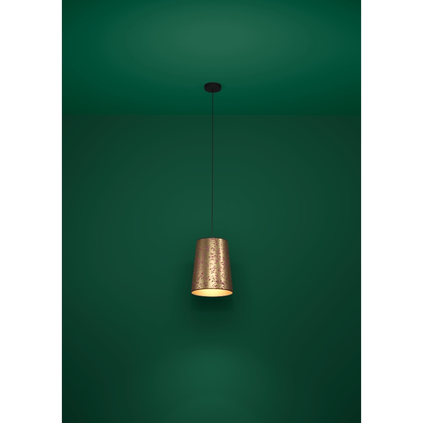 Eglo - Lámpara colgante 1xE27/25W/230V dorado/rosa