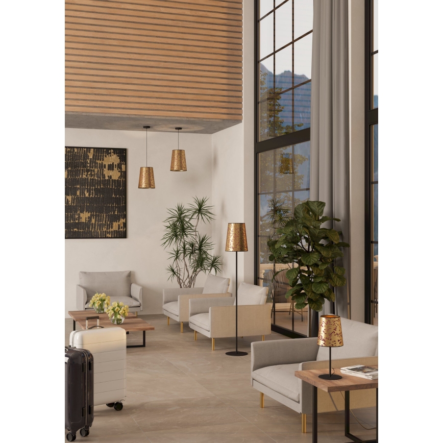 Eglo - Lámpara de mesa 1xE27/25W/230V dorado/rosa