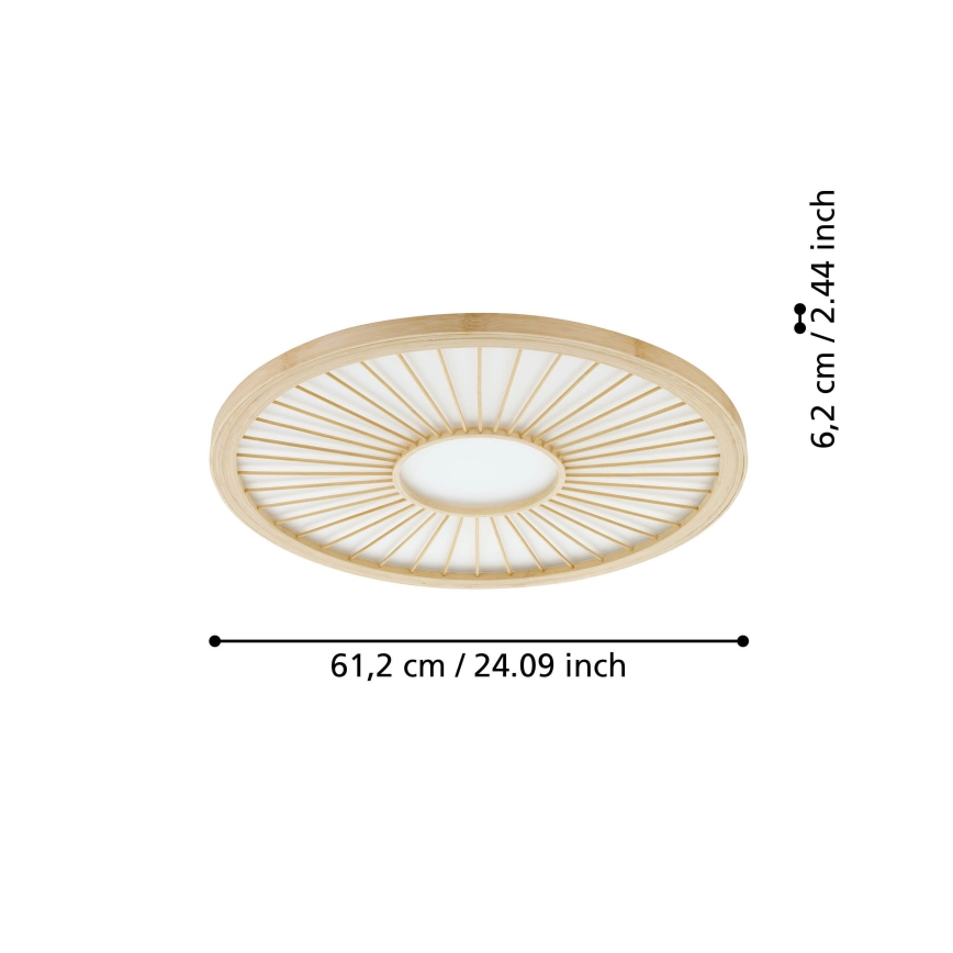 Eglo - Plafón LED regulable LED/36W/230V 4000K beige