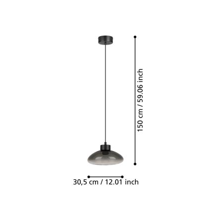 Eglo - Lámpara de araña LED regulable LED/5,4W/230V 2700K ahumado