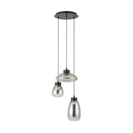 Eglo - Lámpara de araña LED regulable 3xLED/5,4W/230V 2700K ahumado