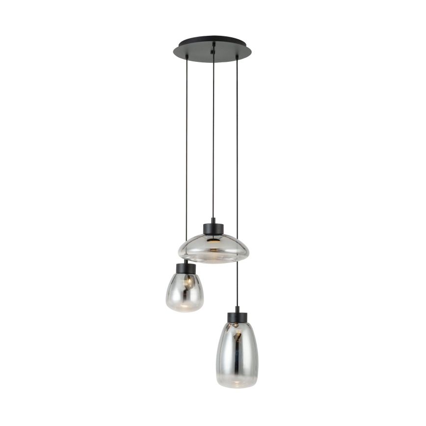 Eglo - Lámpara de araña LED regulable 3xLED/5,4W/230V 2700K ahumado