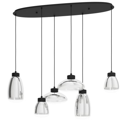 Eglo - Lámpara de araña LED regulable 6xLED/5,4W/230V 2700K ahumado