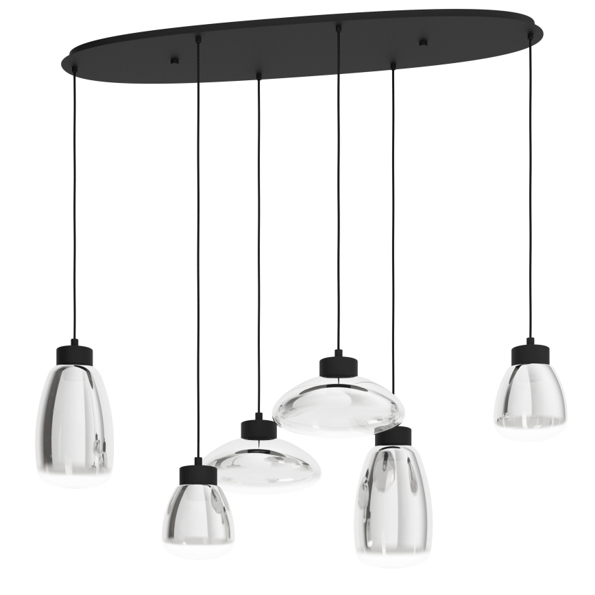 Eglo - Lámpara de araña LED regulable 6xLED/5,4W/230V 2700K ahumado