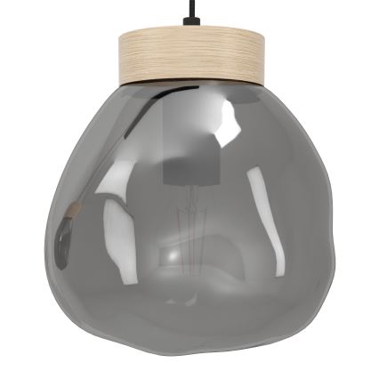 Eglo - Lámpara colgante 3xE27/40W/230V ahumado