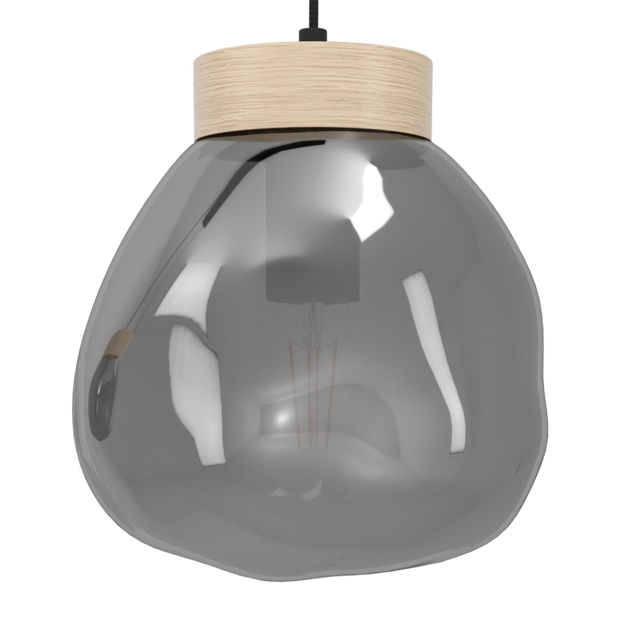 Eglo - Lámpara colgante 3xE27/40W/230V ahumado
