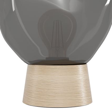 Eglo - Lámpara de mesa 1xE27/40W/230V ahumado