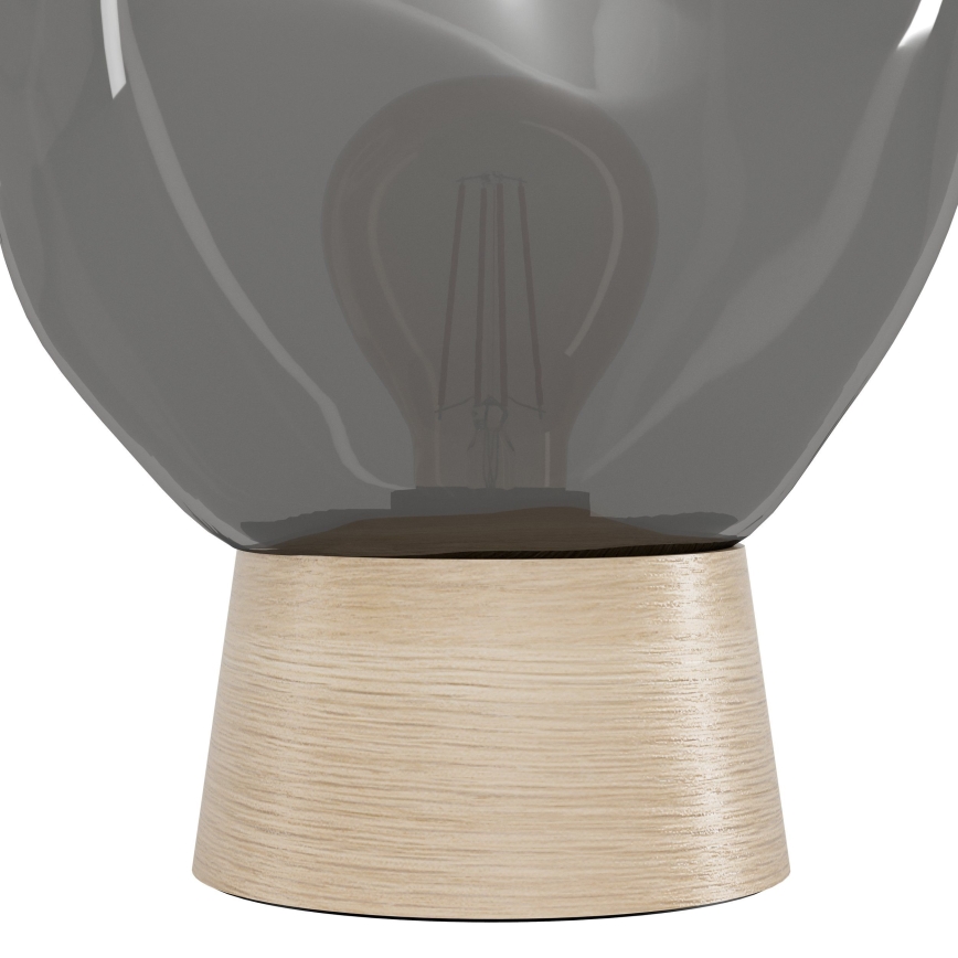 Eglo - Lámpara de mesa 1xE27/40W/230V ahumado