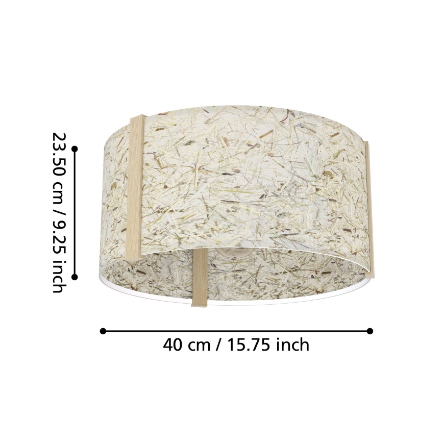 Eglo - Plafón 1xE27/25W/230V beige