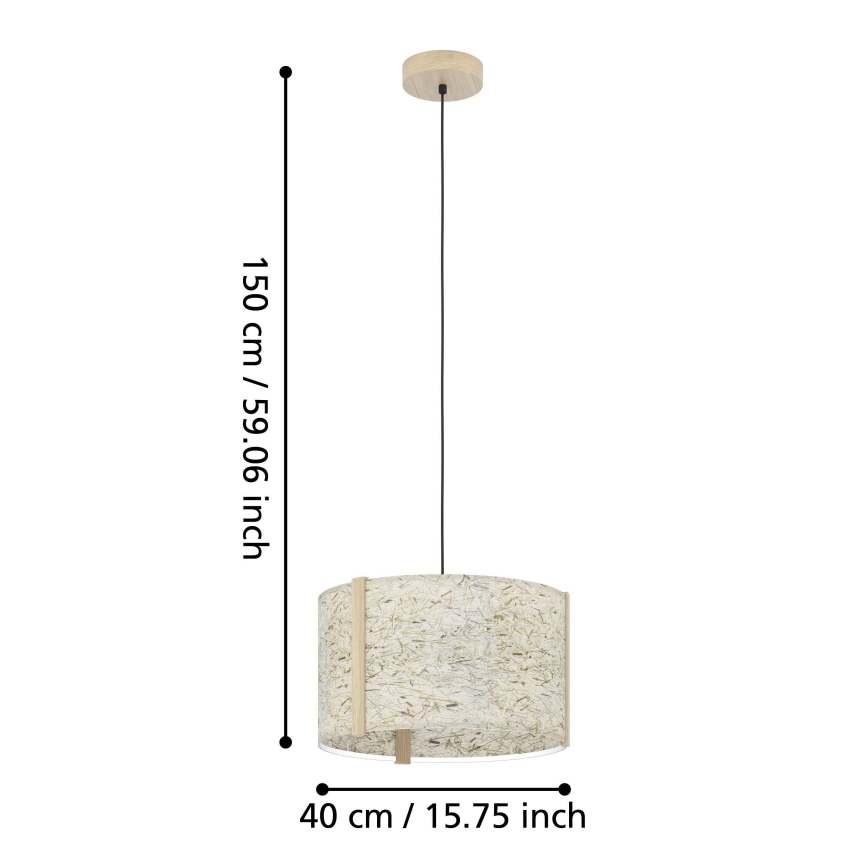 Eglo - Lámpara colgante 1xE27/25W/230V beige