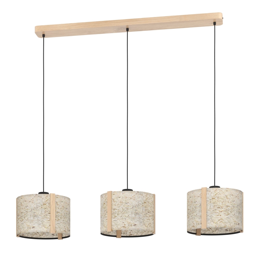 Eglo - Lámpara colgante 3xE27/25W/230V beige