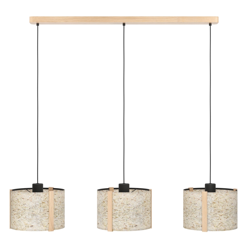 Eglo - Lámpara colgante 3xE27/25W/230V beige