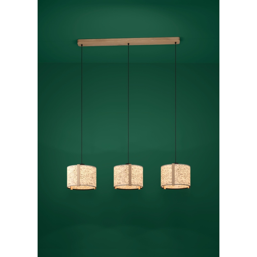Eglo - Lámpara colgante 3xE27/25W/230V beige
