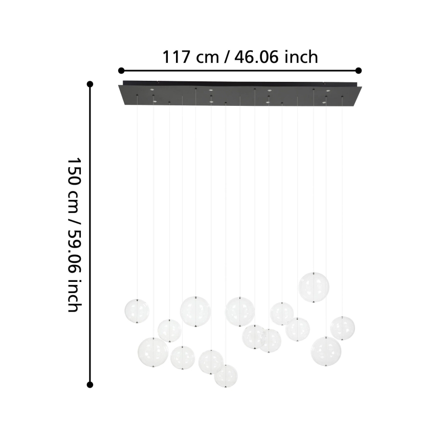 Eglo - Lámpara de araña LED regulable 8xLED/4,2W/230V 3000K transparente