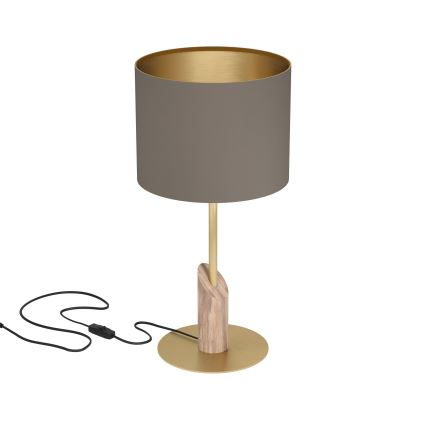 Eglo - Lámpara de mesa 1xE27/40W/230V marrón/dorado