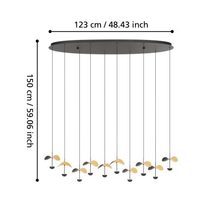 Eglo - Lámpara de araña LED regulable 10xLED/2,3W/230V 3000K