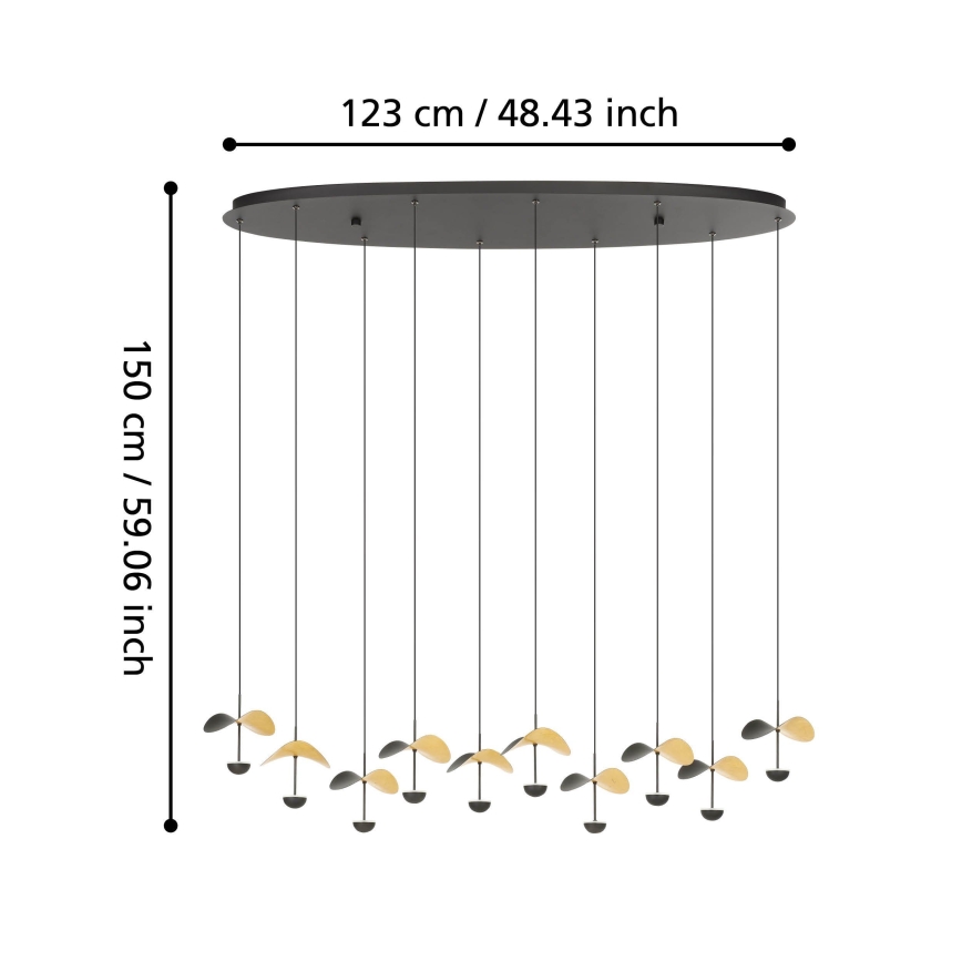 Eglo - Lámpara de araña LED regulable 10xLED/2,3W/230V 3000K