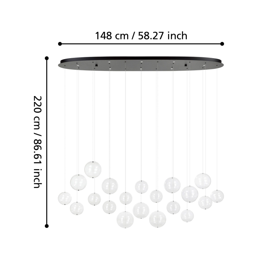 Eglo - Lámpara de araña LED regulable 8xLED/4,2W/230V 3000K transparente