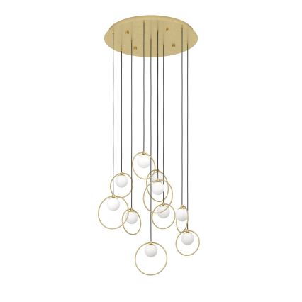 Eglo - Lámpara de araña LED regulable 10xLED/3W/230V 3000K diá. 58 cm dorado