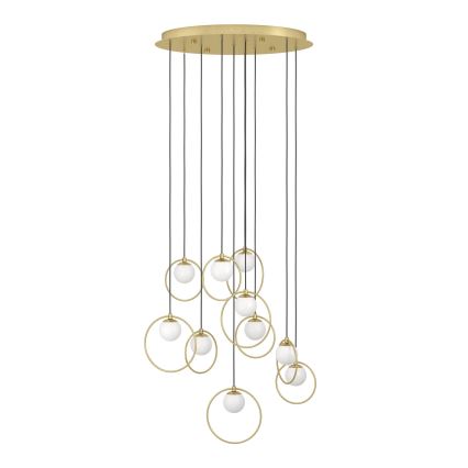 Eglo - Lámpara de araña LED regulable 10xLED/3W/230V 3000K diá. 58 cm dorado