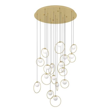 Eglo - Lámpara de araña LED regulable 17xLED/3W/230V 3000K diá. 78 cm dorado
