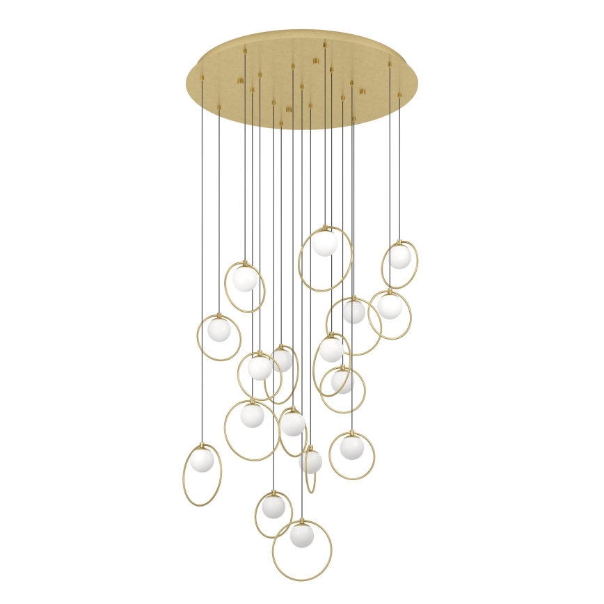 Eglo - Lámpara de araña LED regulable 17xLED/3W/230V 3000K diá. 78 cm dorado