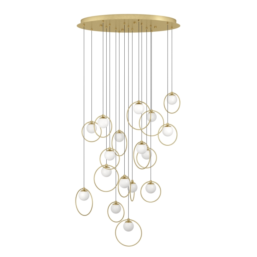 Eglo - Lámpara de araña LED regulable 17xLED/3W/230V 3000K diá. 78 cm dorado