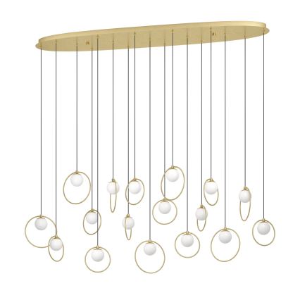 Eglo - Lámpara de araña LED regulable 17xLED/3W/230V 3000K dorado