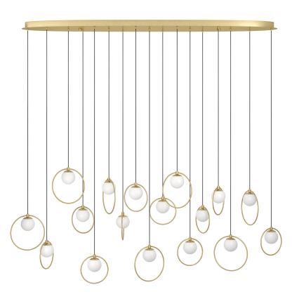 Eglo - Lámpara de araña LED regulable 17xLED/3W/230V 3000K dorado