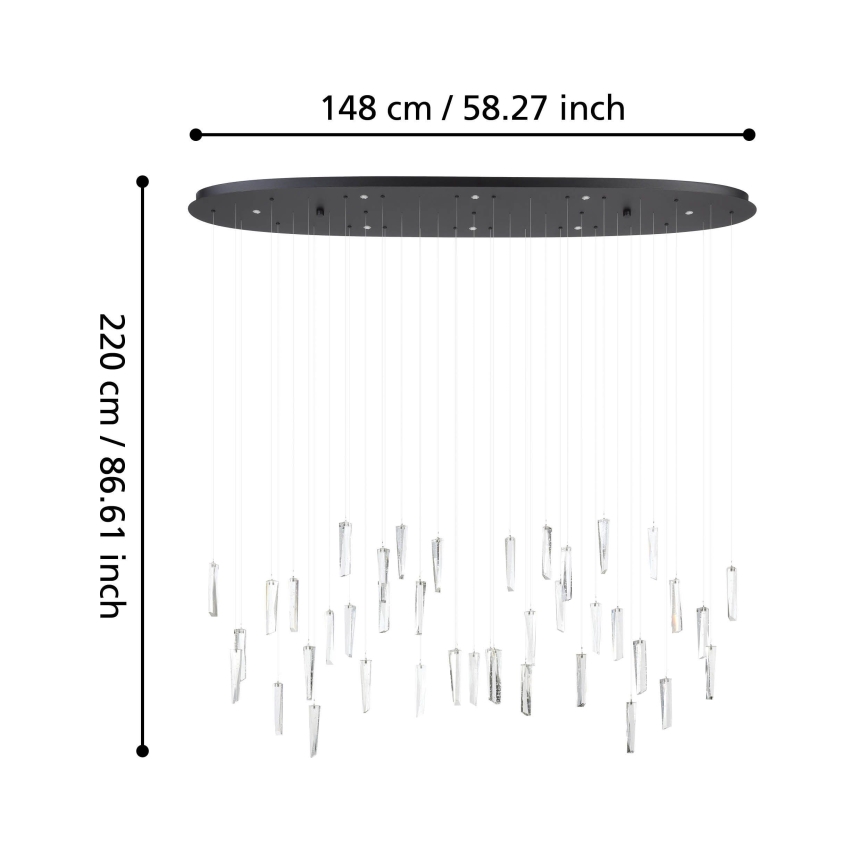 Eglo - Lámpara de araña LED regulable 8xLED/4,2W/230V 3000K transparente