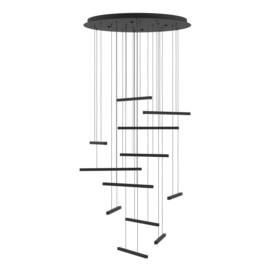 Eglo - Lámpara de araña LED regulable 12xLED/8,4W/230V 3000K negro