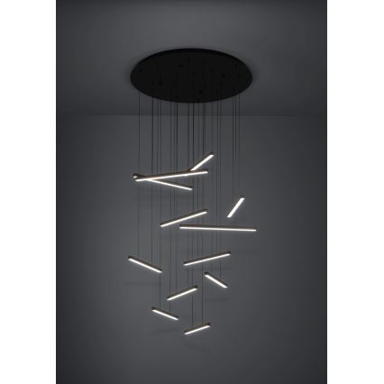 Eglo - Lámpara de araña LED regulable 12xLED/8,4W/230V 3000K negro
