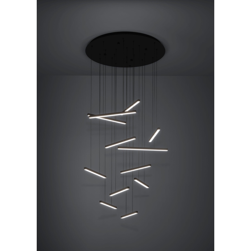 Eglo - Lámpara de araña LED regulable 12xLED/8,4W/230V 3000K negro