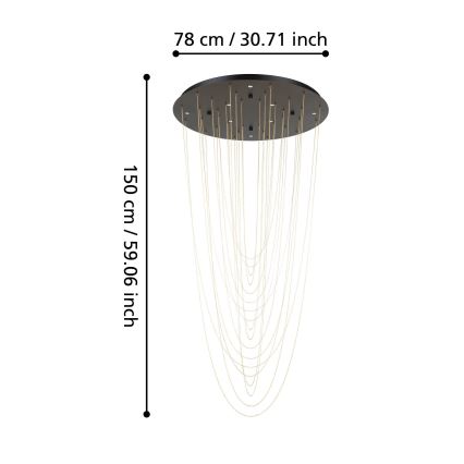 Eglo - Plafón LED regulable 8xLED/4,2W/230V 3000K