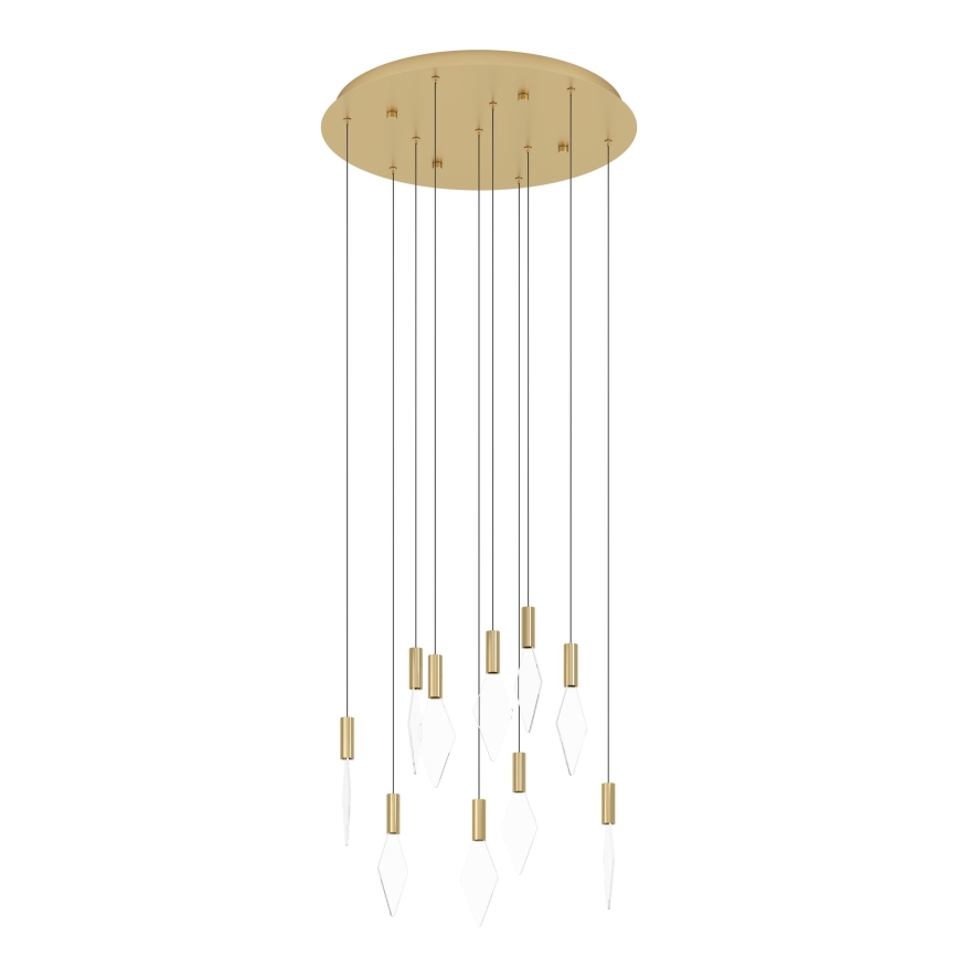 Eglo - Lámpara de araña LED regulable 10xLED/3W/230V 3000K diá. 58 cm dorado