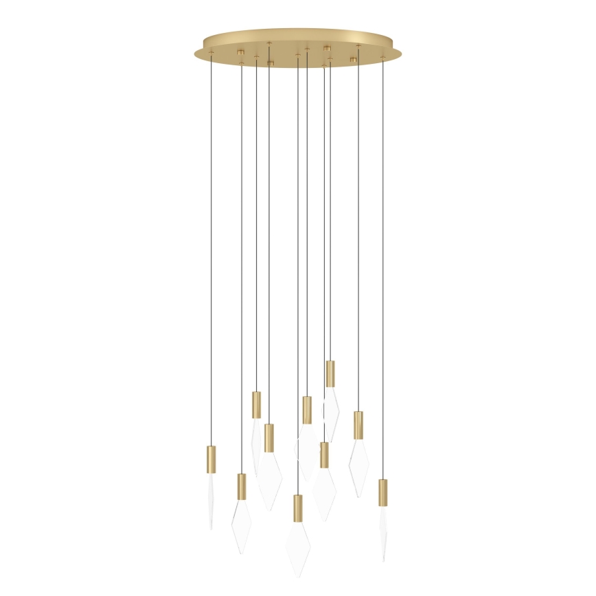 Eglo - Lámpara de araña LED regulable 10xLED/3W/230V 3000K diá. 58 cm dorado