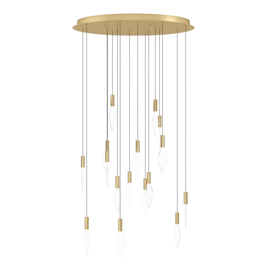 Eglo - Lámpara de araña LED regulable 16xLED/3,3W/230V 3000K diá. 78 cm dorado