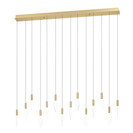 Eglo - Lámpara de araña LED regulable 14xLED/3,3W/230V 3000K dorado