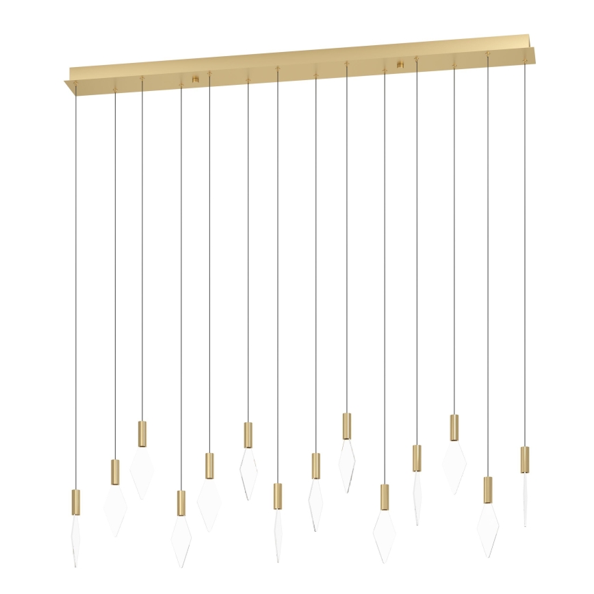 Eglo - Lámpara de araña LED regulable 14xLED/3,3W/230V 3000K dorado