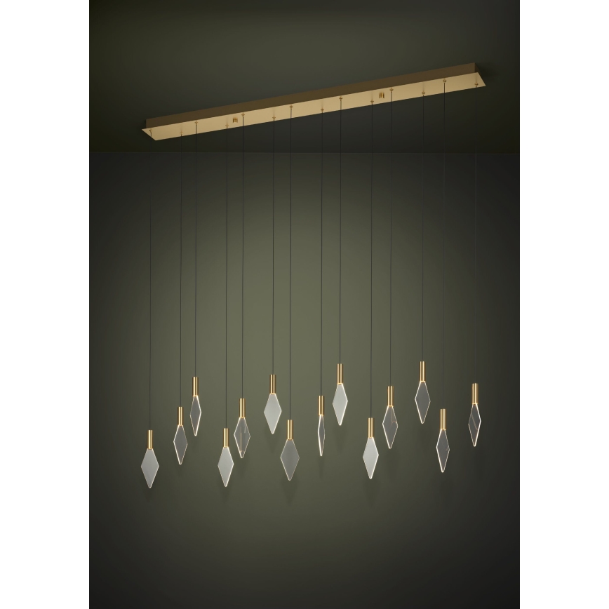 Eglo - Lámpara de araña LED regulable 14xLED/3,3W/230V 3000K dorado