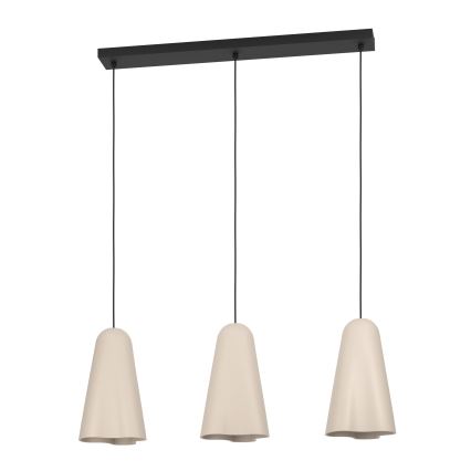 Eglo - Lámpara colgante 3xE27/40W/230V beige