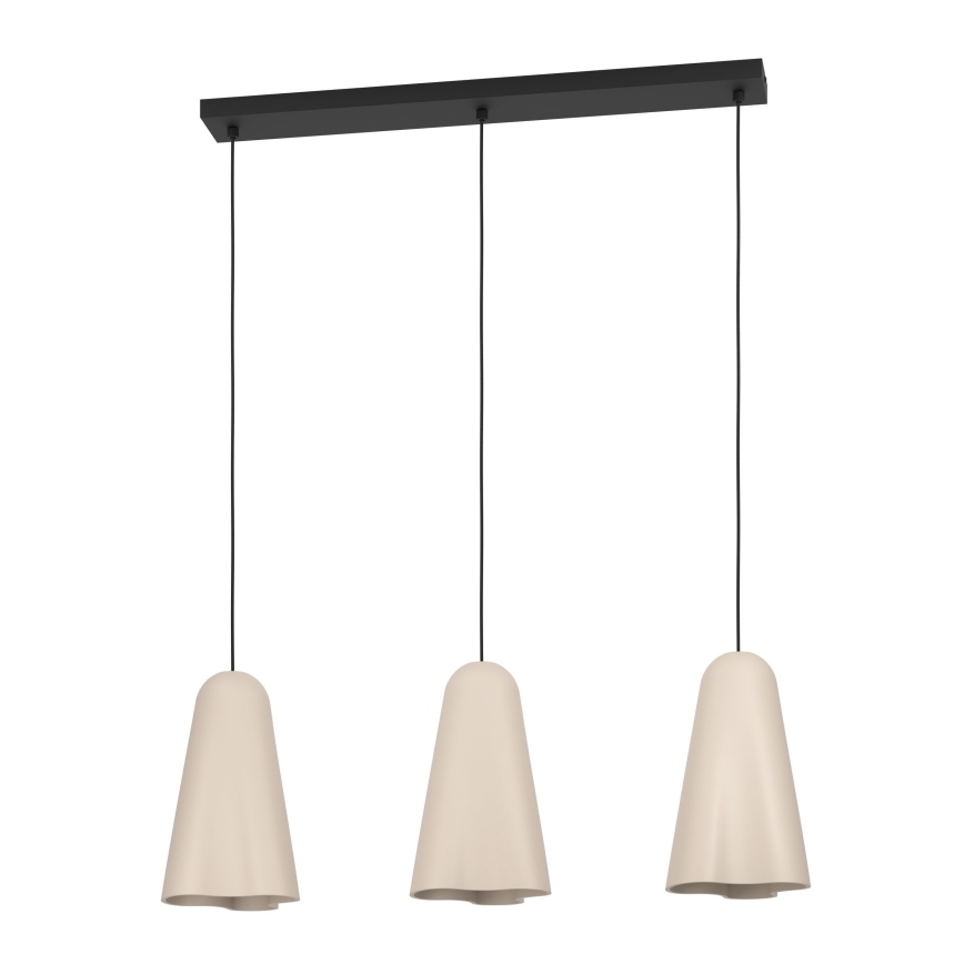Eglo - Lámpara colgante 3xE27/40W/230V beige