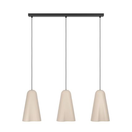 Eglo - Lámpara colgante 3xE27/40W/230V beige
