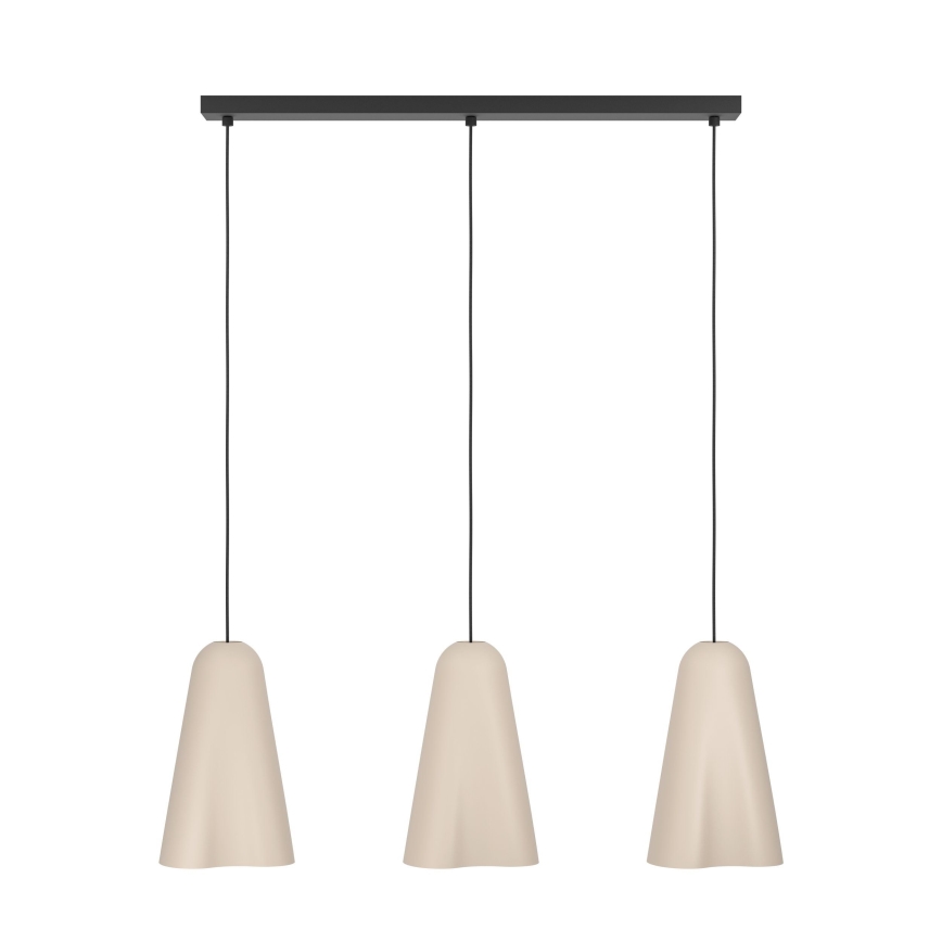 Eglo - Lámpara colgante 3xE27/40W/230V beige