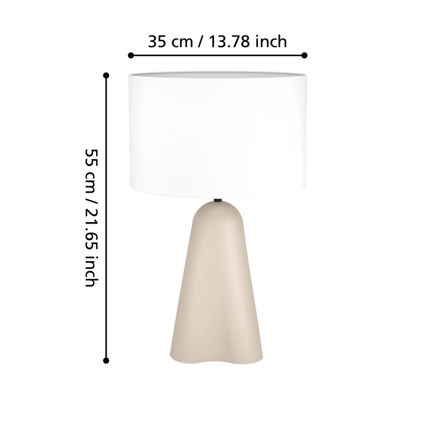 Eglo - Lámpara de mesa 1xE27/40W/230V beige