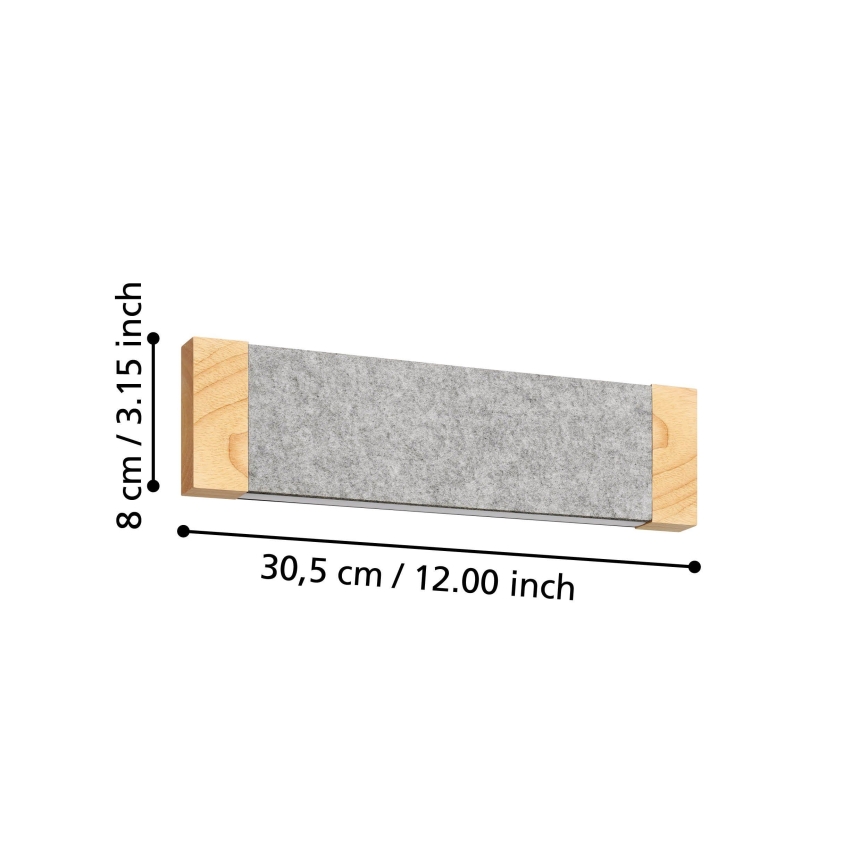 Eglo - Aplique LED 2xLED/5,4W/230V 3000K marrón/gris