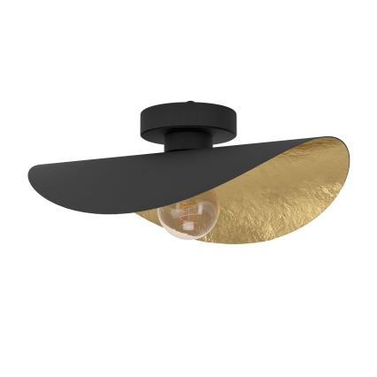 Eglo - Plafón 1xE27/40W/230V negro/dorado