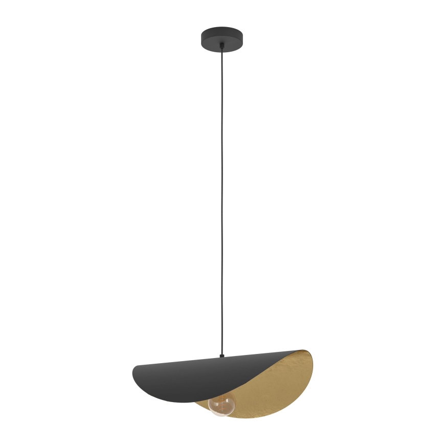 Eglo - Lámpara colgante 1xE27/40W/230V 53 cm negro/dorado